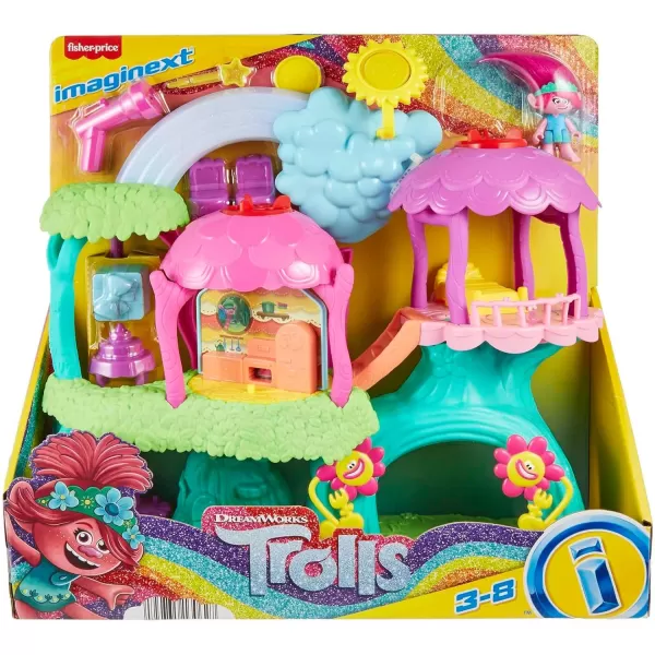 FisherPrice Imaginext DreamWorks Trolls Musical Toy Playset Lights amp Sounds Rainbow Treehouse with Poppy Figure amp 7 Play Pieces for Preschool KidsFisherPrice Imaginext DreamWorks Trolls Musical Toy Playset Lights amp Sounds Rainbow Treehouse with Poppy Figure amp 7 Play Pieces for Preschool Kids