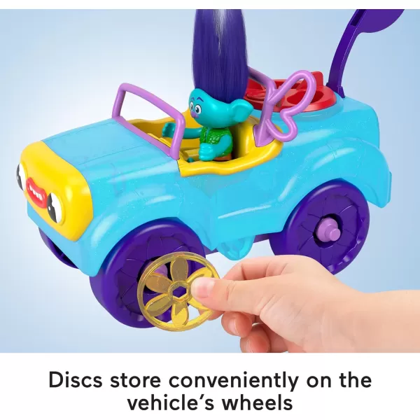 FisherPrice Imaginext DreamWorks Trolls Toy Car and Branch Figure Playset Branchs Buggy with Projectile Launcher and Discs Age 38 YearsFisherPrice Imaginext DreamWorks Trolls Toy Car and Branch Figure Playset Branchs Buggy with Projectile Launcher and Discs Age 38 Years