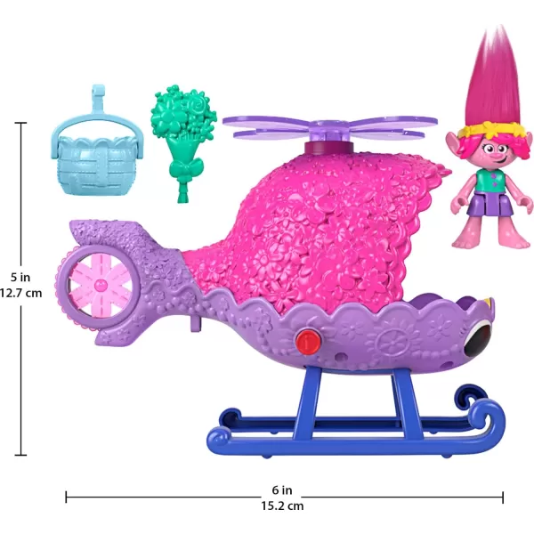 FisherPrice Imaginext DreamWorks Trolls Toy Helicopter and Poppy Figure Playset Poppys Copter with Spinning Propellers Age 38 YearsFisherPrice Imaginext DreamWorks Trolls Toy Helicopter and Poppy Figure Playset Poppys Copter with Spinning Propellers Age 38 Years