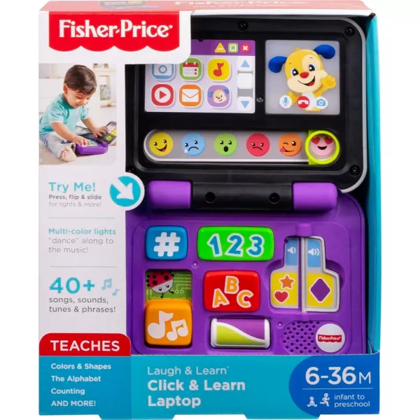 FisherPrice Laugh amp Learn Baby Toy Click amp Learn Laptop Pretend Computer with Music and Lights for Ages 6 Months Amazon ExclusiveFisherPrice Laugh amp Learn Baby Toy Click amp Learn Laptop Pretend Computer with Music and Lights for Ages 6 Months Amazon Exclusive