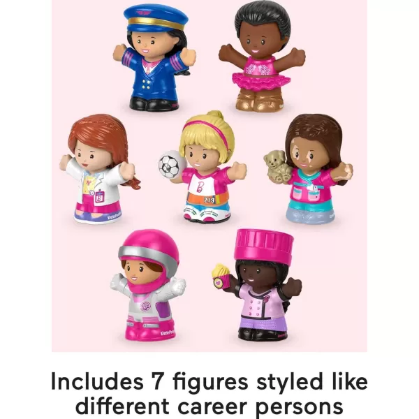 FisherPrice Little People Barbie Toddler Toys Figure 6 Pack for Preschool Pretend Play Ages 18 Months7Pack