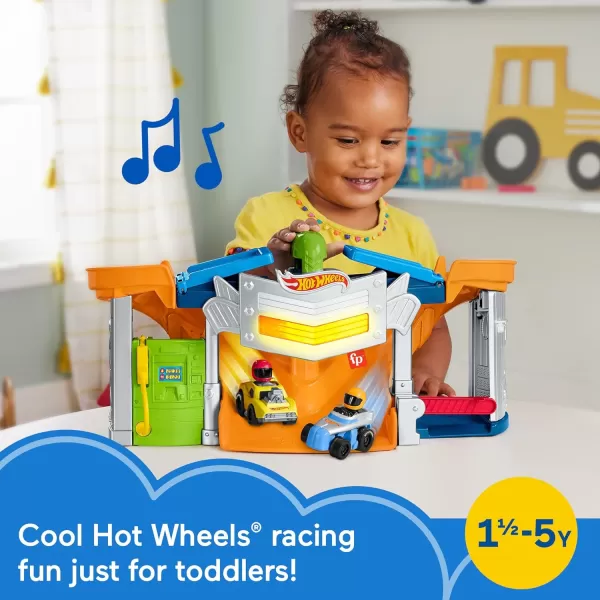 FisherPrice Little People Hot Wheels Toddler Playset Race and Go Track Set with Lights Sounds amp 2 Toy Cars for Ages 18 MonthsFisherPrice Little People Hot Wheels Toddler Playset Race and Go Track Set with Lights Sounds amp 2 Toy Cars for Ages 18 Months