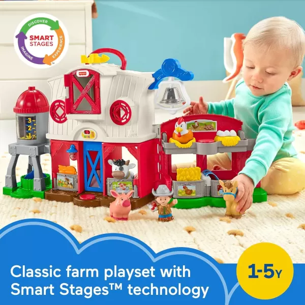 FisherPrice Little People Toddler Learning Toy Caring For Animals Farm Electronic Playset With Smart Stages For Ages 1 YearsSIOCFFP