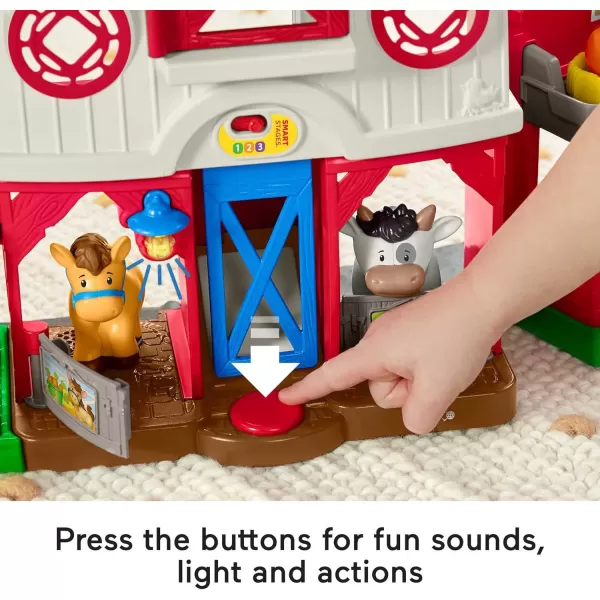 FisherPrice Little People Toddler Learning Toy Caring For Animals Farm Electronic Playset With Smart Stages For Ages 1 YearsSIOCFFP