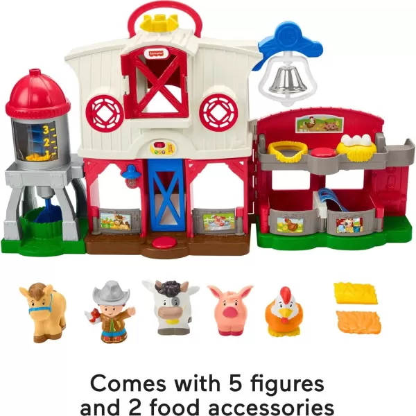 FisherPrice Little People Toddler Learning Toy Caring For Animals Farm Electronic Playset With Smart Stages For Ages 1 YearsStandard