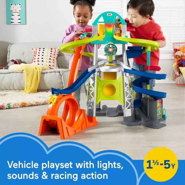 FisherPrice Little People Toddler Playset Launch amp Loop Raceway Race Track with Lights Sounds amp 2 Toy Cars for Ages 18 MonthsFisherPrice Little People Toddler Playset Launch amp Loop Raceway Race Track with Lights Sounds amp 2 Toy Cars for Ages 18 Months