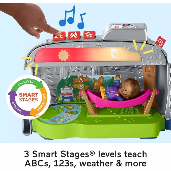 FisherPrice Little People Toddler Playset LightUp Learning Camper Toy with Smart Stages Figures  Accessories for Ages 1 YearsSimplified Packaging