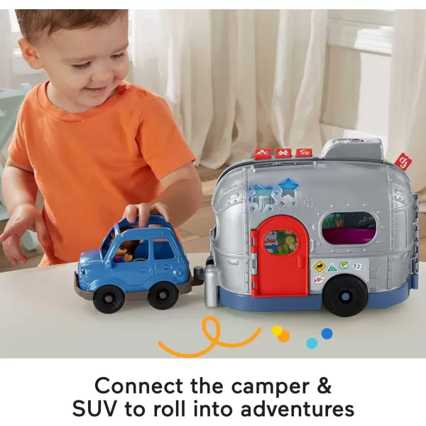 FisherPrice Little People Toddler Playset LightUp Learning Camper Toy with Smart Stages Figures  Accessories for Ages 1 YearsSimplified Packaging