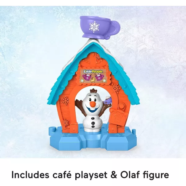 FisherPrice Little People Toddler Toy Disney Frozen Olafs Cocoa Caf Portable Playset with Figure for Ages 18 MonthsFisherPrice Little People Toddler Toy Disney Frozen Olafs Cocoa Caf Portable Playset with Figure for Ages 18 Months