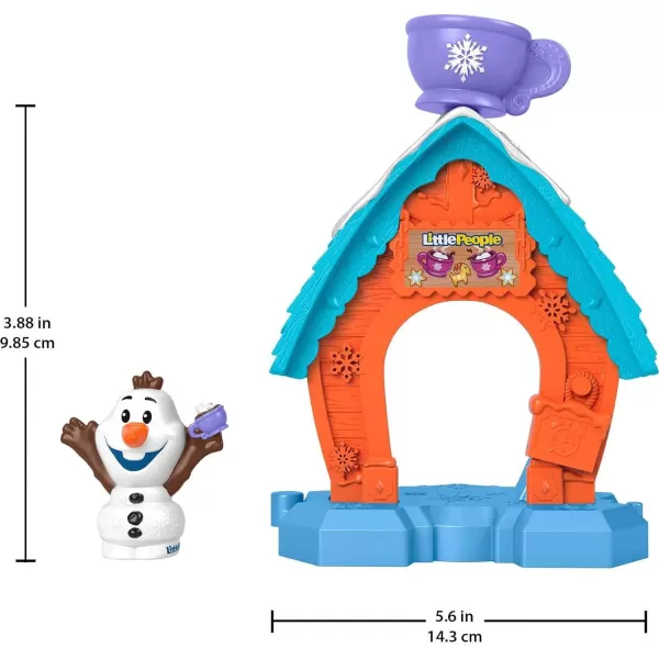 FisherPrice Little People Toddler Toy Disney Frozen Olafs Cocoa Caf Portable Playset with Figure for Ages 18 MonthsFisherPrice Little People Toddler Toy Disney Frozen Olafs Cocoa Caf Portable Playset with Figure for Ages 18 Months