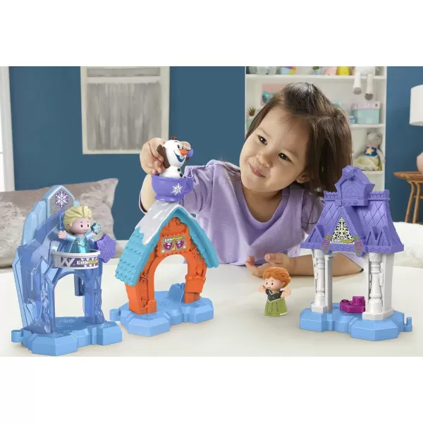 FisherPrice Little People Toddler Toys Disney Frozen Snowflake Village Playset with Anna Elsa amp Olaf for Ages 18 MonthsFisherPrice Little People Toddler Toys Disney Frozen Snowflake Village Playset with Anna Elsa amp Olaf for Ages 18 Months