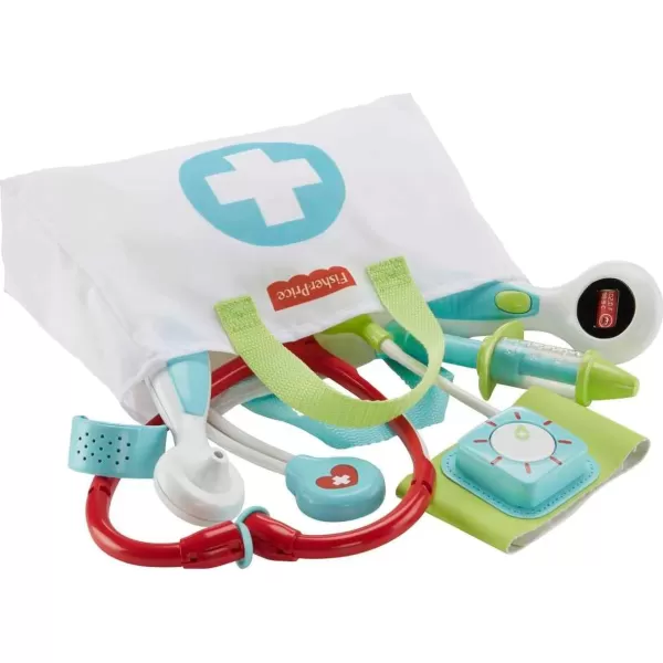 FisherPrice Preschool Pretend Play Medical Kit 7Piece Doctor Bag Dress Up Toys for Kids Ages 3 YearsMedical Kit FrustrationFree Packaging