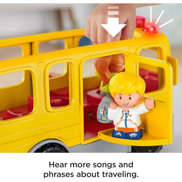 Little People Musical Toddler Toy Sit With Me School Bus with Lights Sounds amp 2 Figures for Ages 1 YearsBrownLittle People Musical Toddler Toy Sit With Me School Bus with Lights Sounds amp 2 Figures for Ages 1 YearsBrown