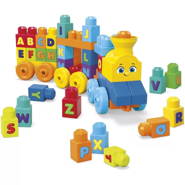 MEGA BLOKS FisherPrice ABC Blocks Building Toy ABC Musical Train with 50 Pieces Music and Sounds for Toddlers Gift Ideas for Kids Age 1 YearsMEGA BLOKS FisherPrice ABC Blocks Building Toy ABC Musical Train with 50 Pieces Music and Sounds for Toddlers Gift Ideas for Kids Age 1 Years