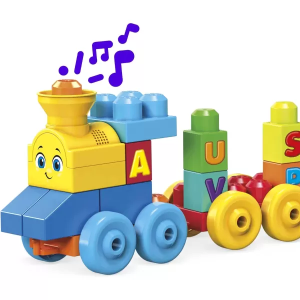 MEGA BLOKS FisherPrice ABC Blocks Building Toy ABC Musical Train with 50 Pieces Music and Sounds for Toddlers Gift Ideas for Kids Age 1 YearsMEGA BLOKS FisherPrice ABC Blocks Building Toy ABC Musical Train with 50 Pieces Music and Sounds for Toddlers Gift Ideas for Kids Age 1 Years