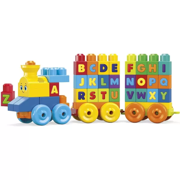 MEGA BLOKS FisherPrice ABC Blocks Building Toy ABC Musical Train with 50 Pieces Music and Sounds for Toddlers Gift Ideas for Kids Age 1 YearsMEGA BLOKS FisherPrice ABC Blocks Building Toy ABC Musical Train with 50 Pieces Music and Sounds for Toddlers Gift Ideas for Kids Age 1 Years