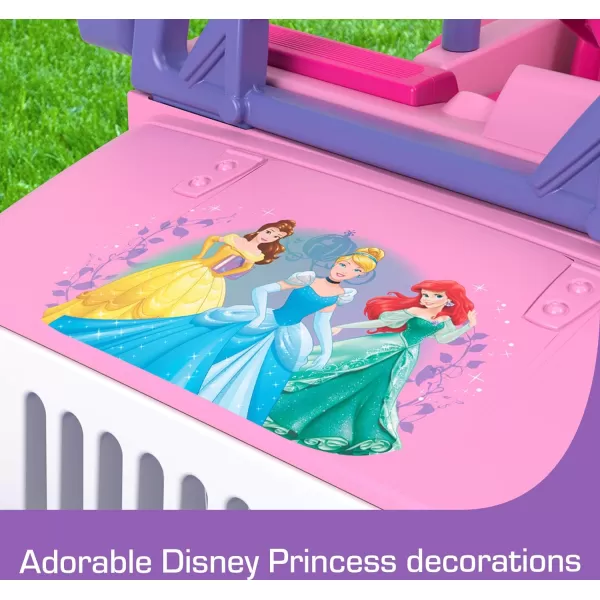 Power Wheels Disney Princess Jeep Wrangler RideOn Battery Powered Vehicle with Sounds and Character Phrases plus StorageDisney Princess Jeep  Battery