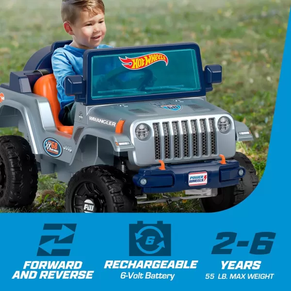 Power Wheels Jeep Wrangler Toddler RideOn Toy with Driving Sounds MultiTerrain Traction Seats 1 Red Ages 2 Years Large MulticolorHot Wheels Jeep