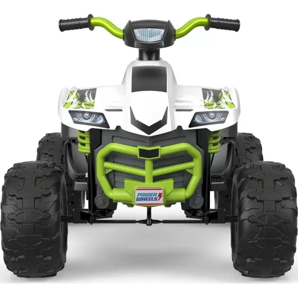 Power Wheels Racing Atv RideOn Battery Powered Vehicle with MultiTerrain Traction SilverKawasaki