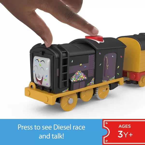 Thomas ampamp Friends Motorized Toy Train Talking Thomas Engine with Sounds ampamp Phrases Plus Cargo for Preschool Kids Ages 3 YearsDiesel