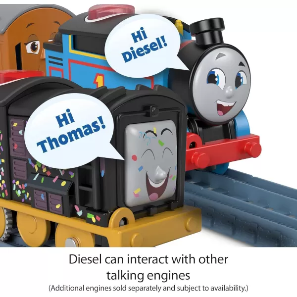 Thomas ampamp Friends Motorized Toy Train Talking Thomas Engine with Sounds ampamp Phrases Plus Cargo for Preschool Kids Ages 3 YearsDiesel