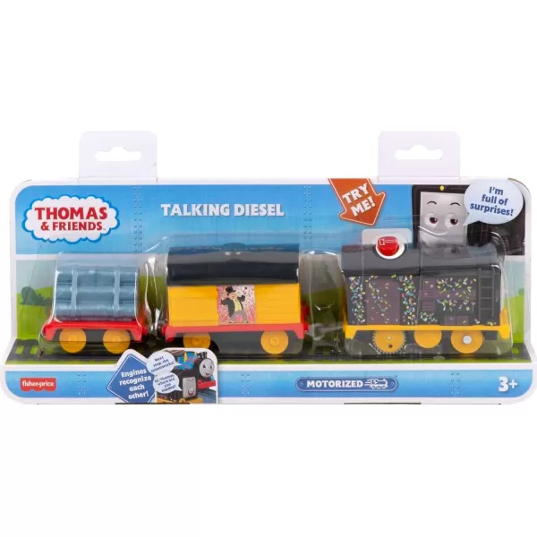 Thomas ampamp Friends Motorized Toy Train Talking Thomas Engine with Sounds ampamp Phrases Plus Cargo for Preschool Kids Ages 3 YearsDiesel