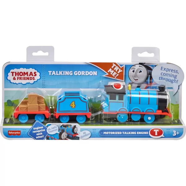 Thomas ampamp Friends Motorized Toy Train Talking Thomas Engine with Sounds ampamp Phrases Plus Cargo for Preschool Kids Ages 3 YearsGordon