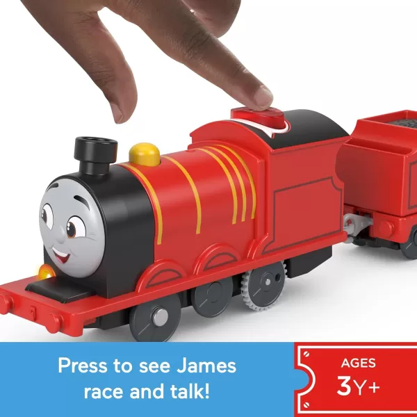 Thomas ampamp Friends Motorized Toy Train Talking Thomas Engine with Sounds ampamp Phrases Plus Cargo for Preschool Kids Ages 3 YearsJames