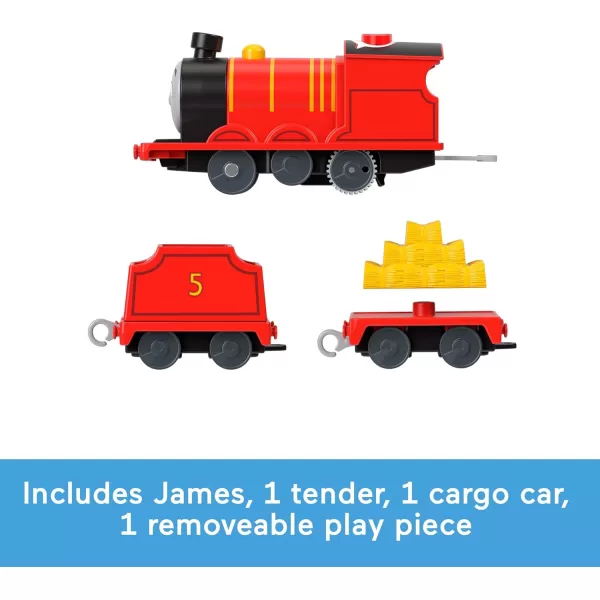 Thomas ampamp Friends Motorized Toy Train Talking Thomas Engine with Sounds ampamp Phrases Plus Cargo for Preschool Kids Ages 3 YearsJames