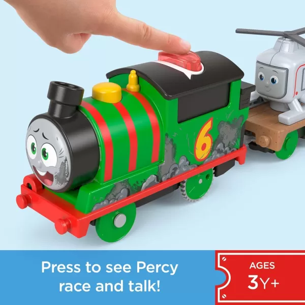 Thomas ampamp Friends Motorized Toy Train Talking Thomas Engine with Sounds ampamp Phrases Plus Cargo for Preschool Kids Ages 3 YearsPercy