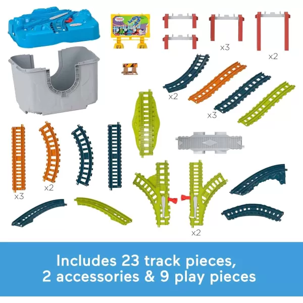 Thomas ampamp Friends Toy Train Tracks Set Connect ampamp Build Bucket 34Piece Expansion Pack for Diecast ampamp Motorized Trains Kids Ages 3 YearsTrack Bucket