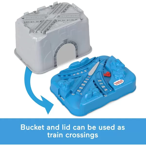 Thomas ampamp Friends Toy Train Tracks Set Connect ampamp Build Bucket 34Piece Expansion Pack for Diecast ampamp Motorized Trains Kids Ages 3 YearsTrack Bucket