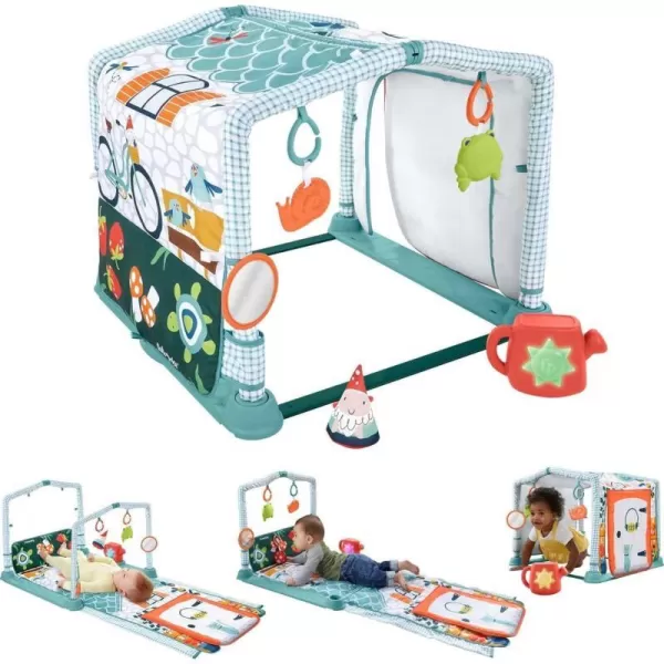 FisherPrice Baby Playmat 3In1 Crawl amp Play Activity Gym With 5 Baby Toys For Newborn To Toddler Sensory amp Fine Motor PlayFisherPrice Baby Playmat 3In1 Crawl amp Play Activity Gym With 5 Baby Toys For Newborn To Toddler Sensory amp Fine Motor Play