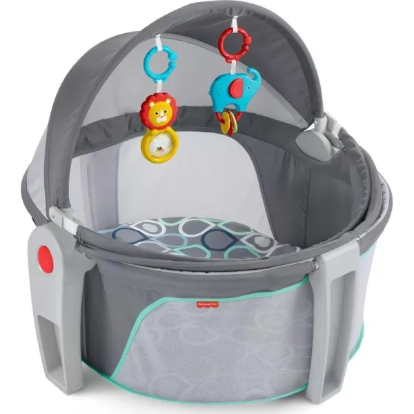 FisherPrice Baby Portable Bassinet and Play Space OntheGo Baby Dome with 2 Toys and Canopy Puppy Perfection Amazon ExclusiveBubbles