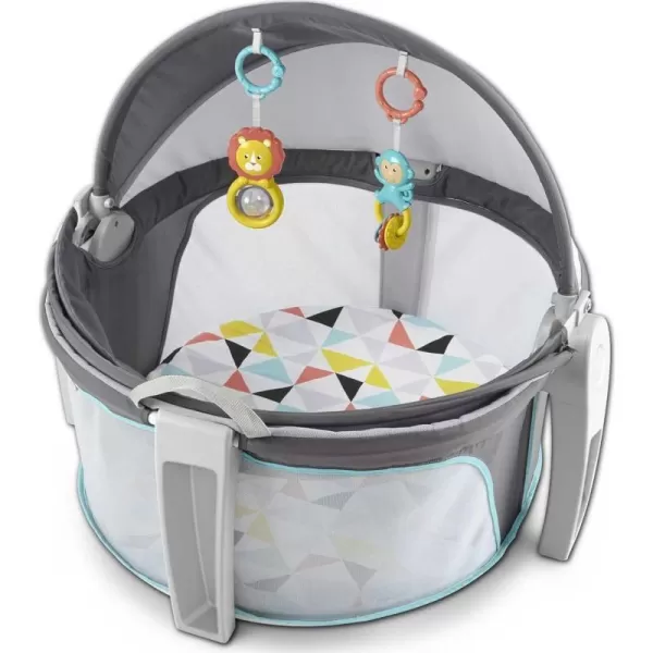 FisherPrice Baby Portable Bassinet and Play Space OntheGo Baby Dome with 2 Toys and Canopy Puppy Perfection Amazon ExclusiveWindmill