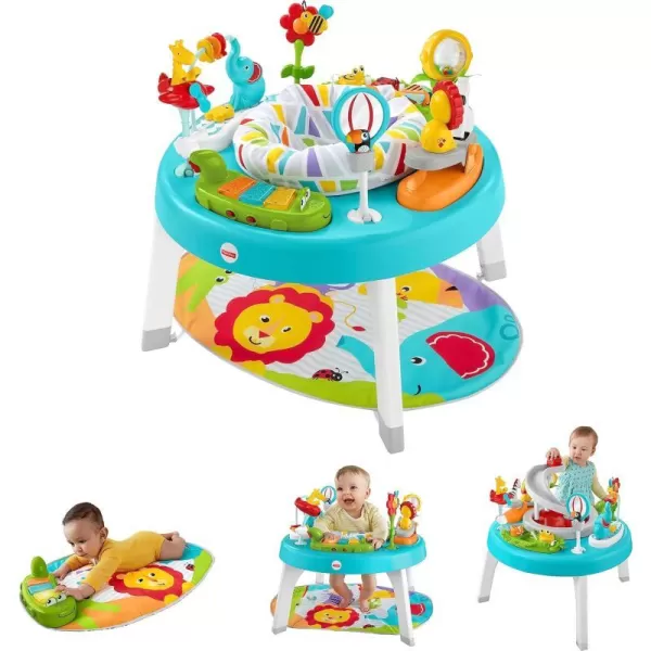 FisherPrice Baby To Toddler Toy 3In1 SitToStand Activity Center With Music Lights And Spiral Ramp Jazzy JungleJungle