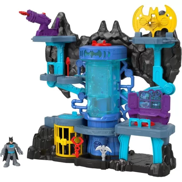 FisherPrice DC Super Friends Imaginext Batman Figure and BatTech Batcave Playset with Lights amp Sounds for Preschool Pretend Play6 Play PiecesBatman Toy Standard