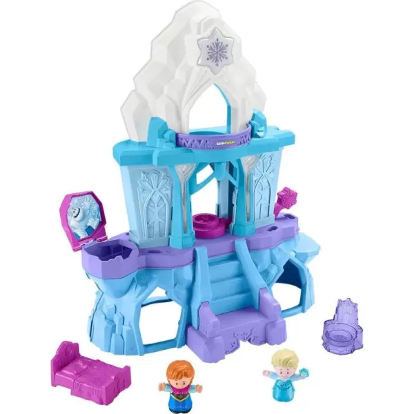 FisherPrice Disney Frozen Toddler Playset Little People Elsas Enchanted Lights Palace with Anna amp Elsa Figures for Ages 18 MonthsStandard