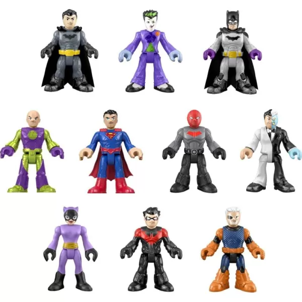 FisherPrice Imaginext DC Super Friends Batman Toys Ultimate Hero Villain MatchUp 10 Figures ampamp 10 Accessories for Pretend Play Kids Ages 3 Years Amazon ExclusiveFigure Pack