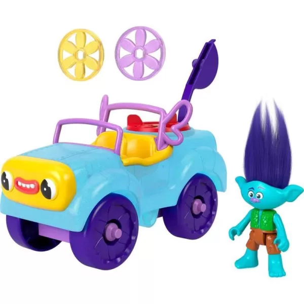 FisherPrice Imaginext DreamWorks Trolls Toy Car and Branch Figure Playset Branchs Buggy with Projectile Launcher and Discs Age 38 YearsFisherPrice Imaginext DreamWorks Trolls Toy Car and Branch Figure Playset Branchs Buggy with Projectile Launcher and Discs Age 38 Years