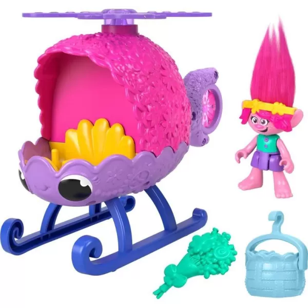 FisherPrice Imaginext DreamWorks Trolls Toy Helicopter and Poppy Figure Playset Poppys Copter with Spinning Propellers Age 38 YearsFisherPrice Imaginext DreamWorks Trolls Toy Helicopter and Poppy Figure Playset Poppys Copter with Spinning Propellers Age 38 Years