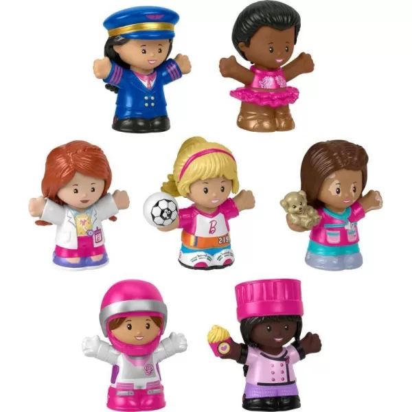 FisherPrice Little People Barbie Toddler Toys Figure 6 Pack for Preschool Pretend Play Ages 18 Months7Pack