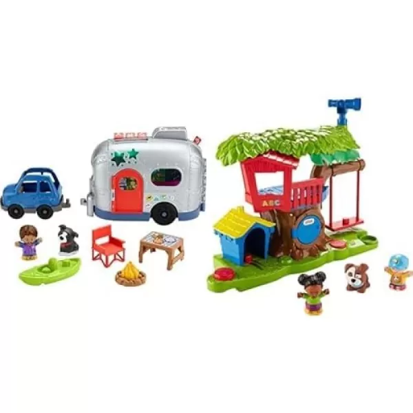 FisherPrice Little People Toddler Playset LightUp Learning Camper Toy with Smart Stages Figures  Accessories for Ages 1 YearsPlayset 2in1 Vehicle playset