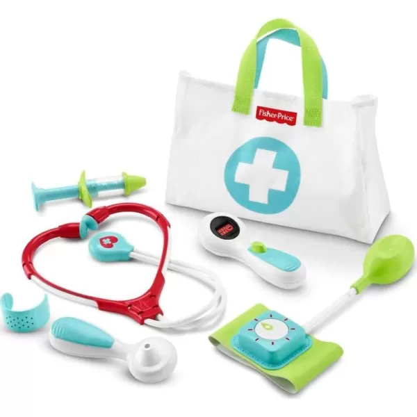 FisherPrice Preschool Pretend Play Medical Kit 7Piece Doctor Bag Dress Up Toys for Kids Ages 3 YearsMedical Kit FrustrationFree Packaging