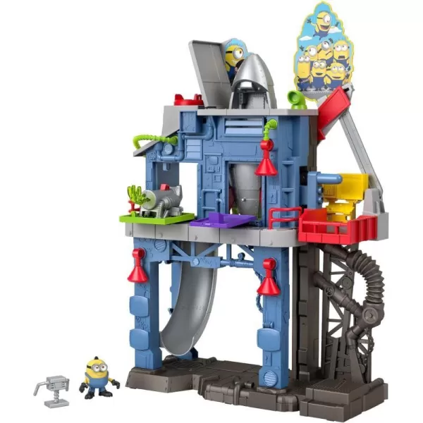 Imaginext Minions The Rise of Gru Gadget Lair Playset with Minion Otto Figure and Toy Rocket for Preschool Kids Ages 3 and UpSingle