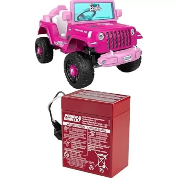 Power Wheels Jeep Wrangler Toddler RideOn Toy with Driving Sounds MultiTerrain Traction Seats 1 Red Ages 2 Years Large MulticolorBarbie Jeep  Battery