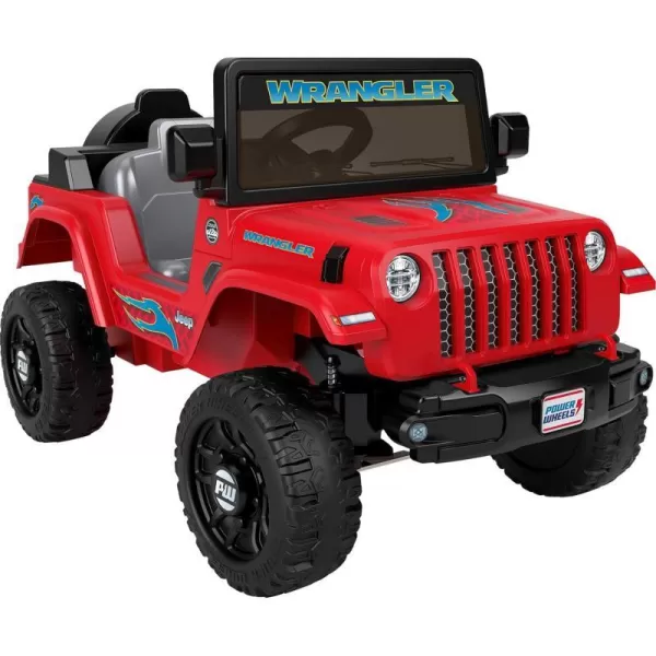 Power Wheels Jeep Wrangler Toddler RideOn Toy with Driving Sounds MultiTerrain Traction Seats 1 Red Ages 2 Years Large MulticolorRed Jeep