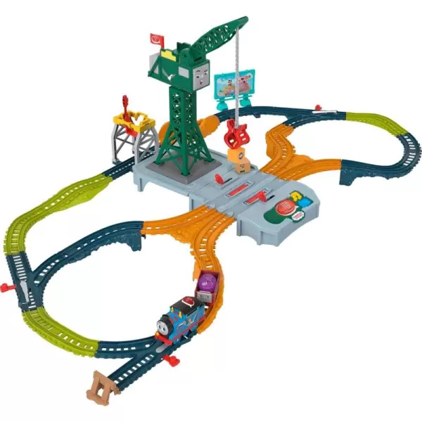 Thomas ampamp Friends Motorized Toy Train Set Talking Cranky Delivery with Track Sounds ampamp Phrases for Pretend Play Preschool Kids Ages 3 YearsTalking Thomas  Cranky Set