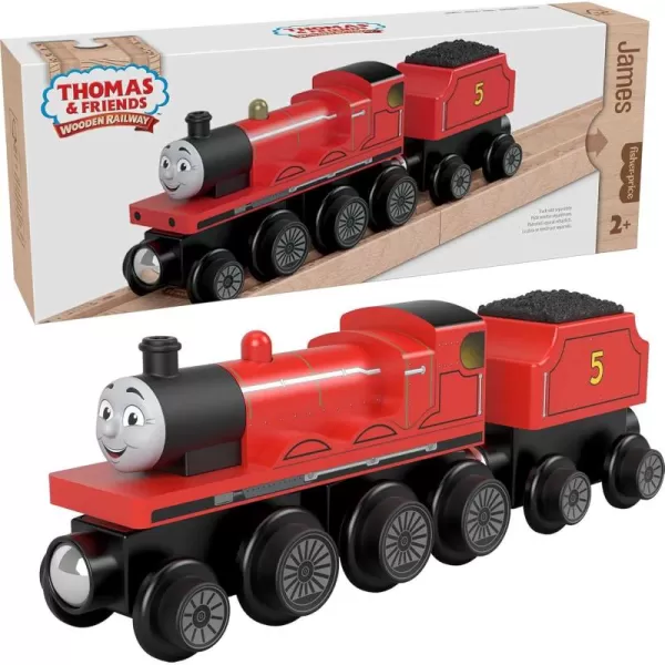 Thomas ampamp Friends Wooden Railway Toy Train Gordon PushAlong Wood Engine ampamp Coal Car for Toddlers ampamp Preschool Kids Ages 2 Years Amazon ExclusiveJames