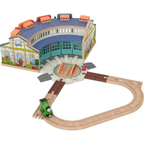 Thomas ampamp Friends Wooden Railway Toy Train Track Tidmouth Sheds Starter Set with Percy Wood Engine for Preschool Kids Ages 3 Years Amazon Exclusive